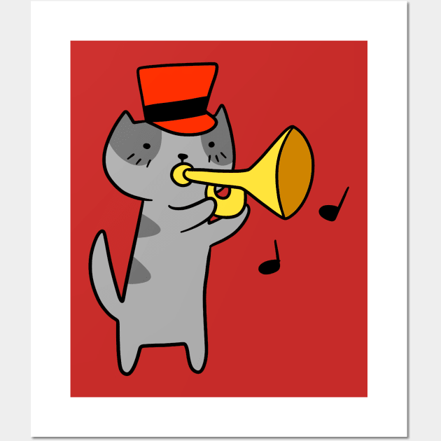 Trumpet Cat Wall Art by saradaboru